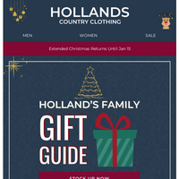 Hollands Country Clothing email thumbnail