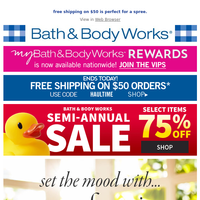 Bath and Body Works email thumbnail