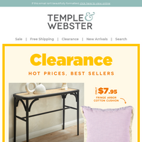 Temple & Webster email thumbnail