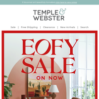 Temple & Webster email thumbnail