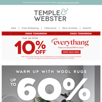 Temple & Webster email thumbnail