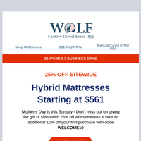 Wolf Mattress email thumbnail