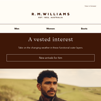 R.M.Williams Australia email thumbnail