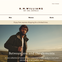 R.M.Williams Australia email thumbnail