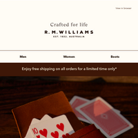 R.M.Williams Australia email thumbnail