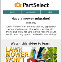 PartSelect.com email thumbnail