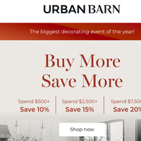 Urban Barn email thumbnail