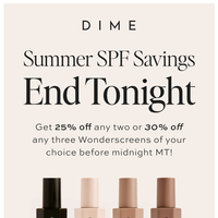 DIME Beauty email thumbnail