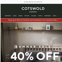 The Cotswold Company email thumbnail