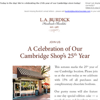 L.A. Burdick Chocolate email thumbnail