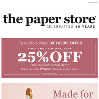 The Paper Store email thumbnail