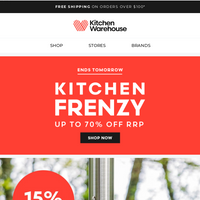 Kitchen Warehouse email thumbnail