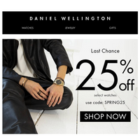 Daniel Wellington email thumbnail