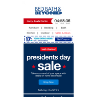 Bed Bath and Beyond email thumbnail