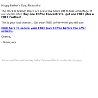 Javy Coffee email thumbnail