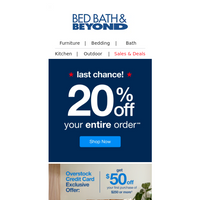 Bed Bath and Beyond email thumbnail