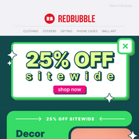 Redbubble email thumbnail