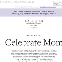 L.A. Burdick Chocolate email thumbnail