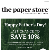 The Paper Store email thumbnail