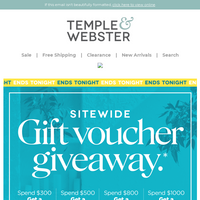 Temple & Webster email thumbnail