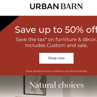 Urban Barn email thumbnail