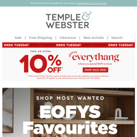 Temple & Webster email thumbnail