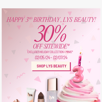 LYS Beauty email thumbnail