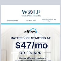 Wolf Mattress email thumbnail