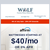 Wolf Mattress email thumbnail