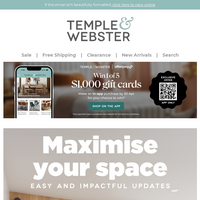 Temple & Webster email thumbnail