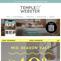 Temple & Webster email thumbnail