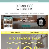 Temple & Webster email thumbnail