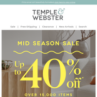 Temple & Webster email thumbnail