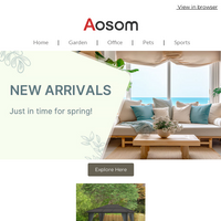 Aosom UK email thumbnail