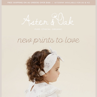 Aster & Oak email thumbnail