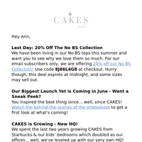 CAKES Body email thumbnail