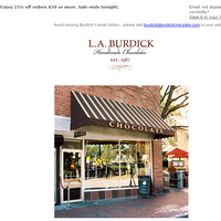 L.A. Burdick Chocolate email thumbnail