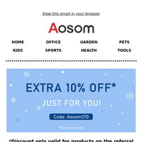 Aosom UK email thumbnail