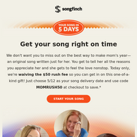 Songfinch email thumbnail