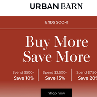 Urban Barn email thumbnail