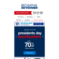 Bed Bath and Beyond email thumbnail