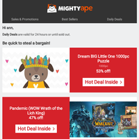 Mighty Ape email thumbnail