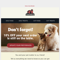 Redbarn Pet Products email thumbnail