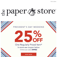 The Paper Store email thumbnail