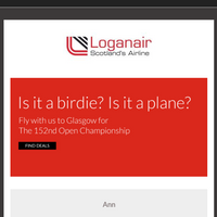 Loganair email thumbnail