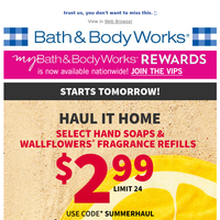 Bath and Body Works email thumbnail