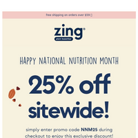 Zing Bars email thumbnail