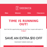 SHOEBACCA email thumbnail