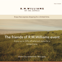 R.M.Williams Australia email thumbnail