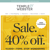 Temple & Webster email thumbnail